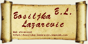 Bosiljka Lazarević vizit kartica